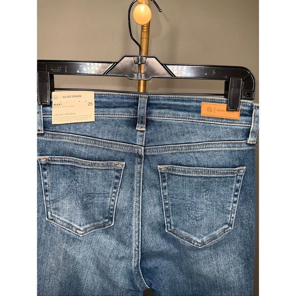 AG Mari Mid Rise Slim Straight Leg Jeans in 12 Years Assumption Size 25 $235 - Picture 11 of 13